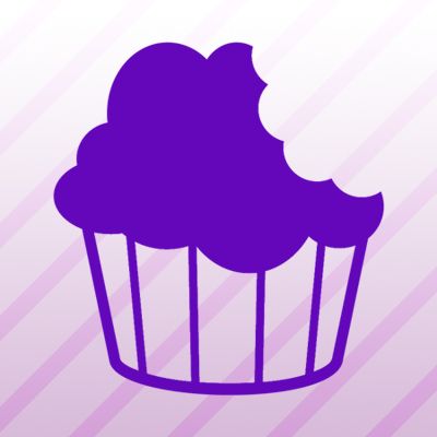 Bite out of a Cupcake Iron on Decal