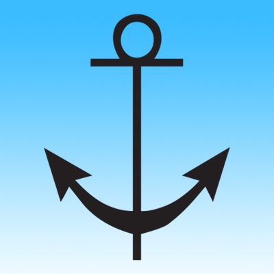 Boats Anchor Iron on Decal