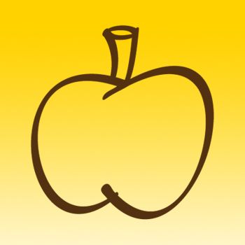 Apple without Leaf Iron on Decal
