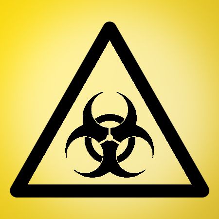Bio hazard Sign Iron on Decal