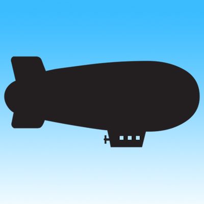 Blimp Iron on Decal