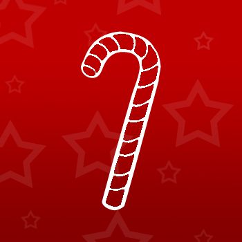 Christmas Candy Cane Iron on Decal