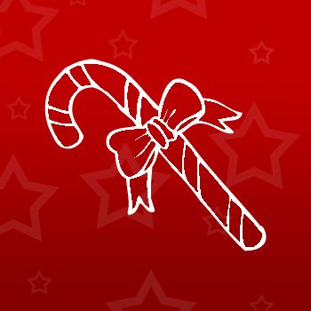 Christmas Candy Cane 2 Iron on Decal