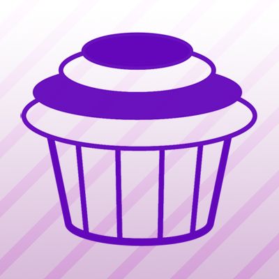 Alternating Coloured Icing Cupcake Iron on Decal