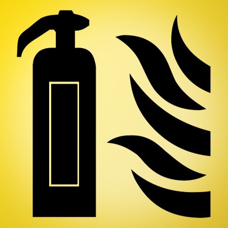 Fire Extinguisher Sign Iron on Decal