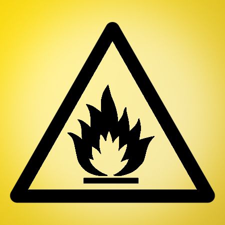 Flammable Iron on Decal