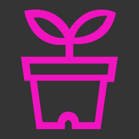 Flower Pot Iron on Decal