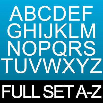 Full Alphabet A to Z Iron on Iron on Decals