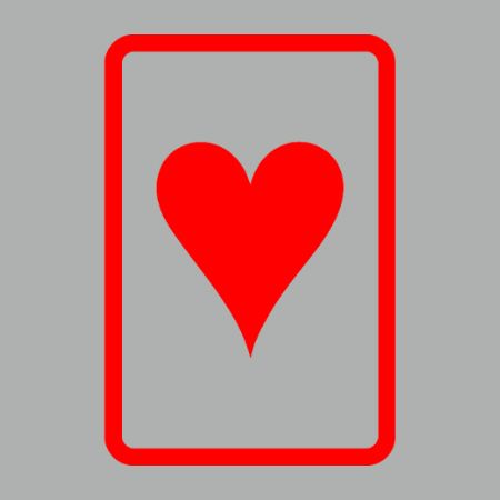 Hearts Playing Card Iron on Decal
