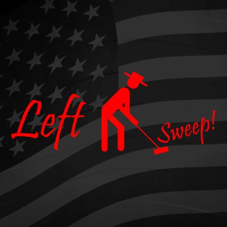Left Sweep Iron on Decal