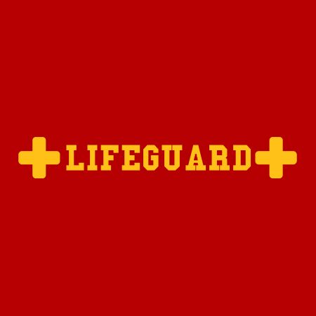 Lifeguard Medic Sign Iron on Decal