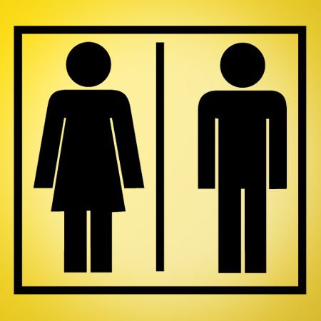 Male Female Sign Iron on Decal