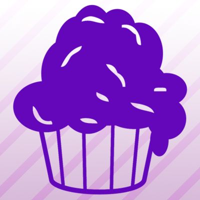 Over Flowing Icing Cupcake Iron on Decal