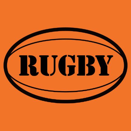 Rugby Ball Iron on Decal