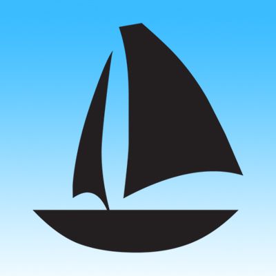 Sailing Boat Iron on Decal