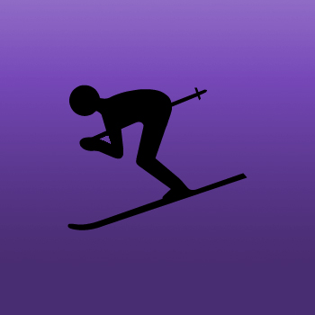 Skier Iron on Decal