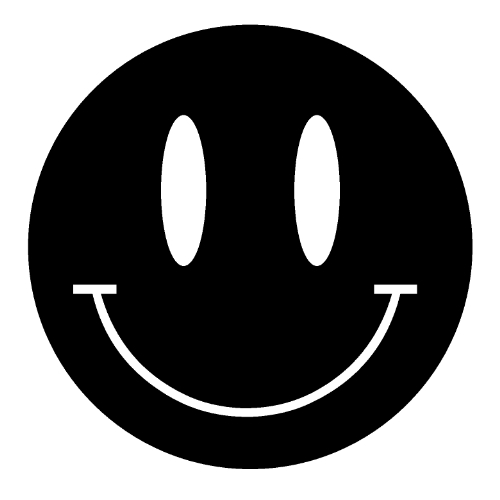Solid Smiley Iron on Decal
