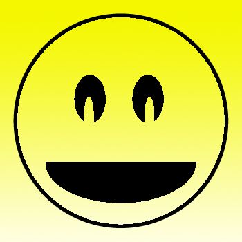 Smiley 6 Grinning Iron on Decal