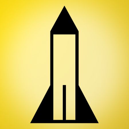 Space Rocket Iron on Decal