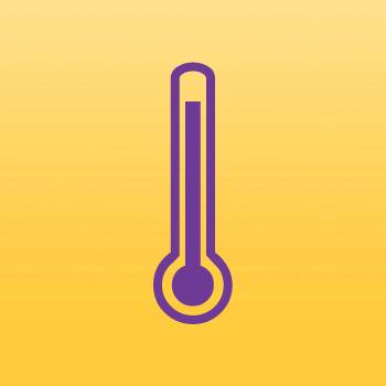 Thermometer Hot Iron on Decal