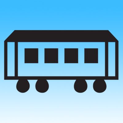 Train Passenger Carriage Iron on Decal