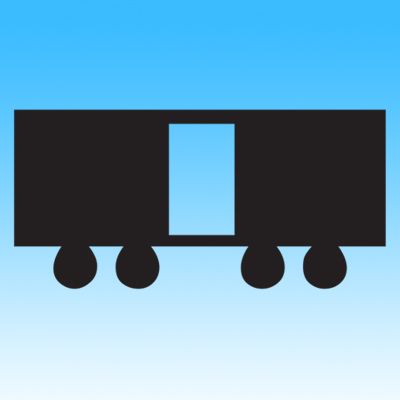 Train Goods Carriage Iron on Decal