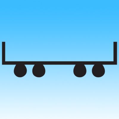 Train Empty Carriage Iron on Decal